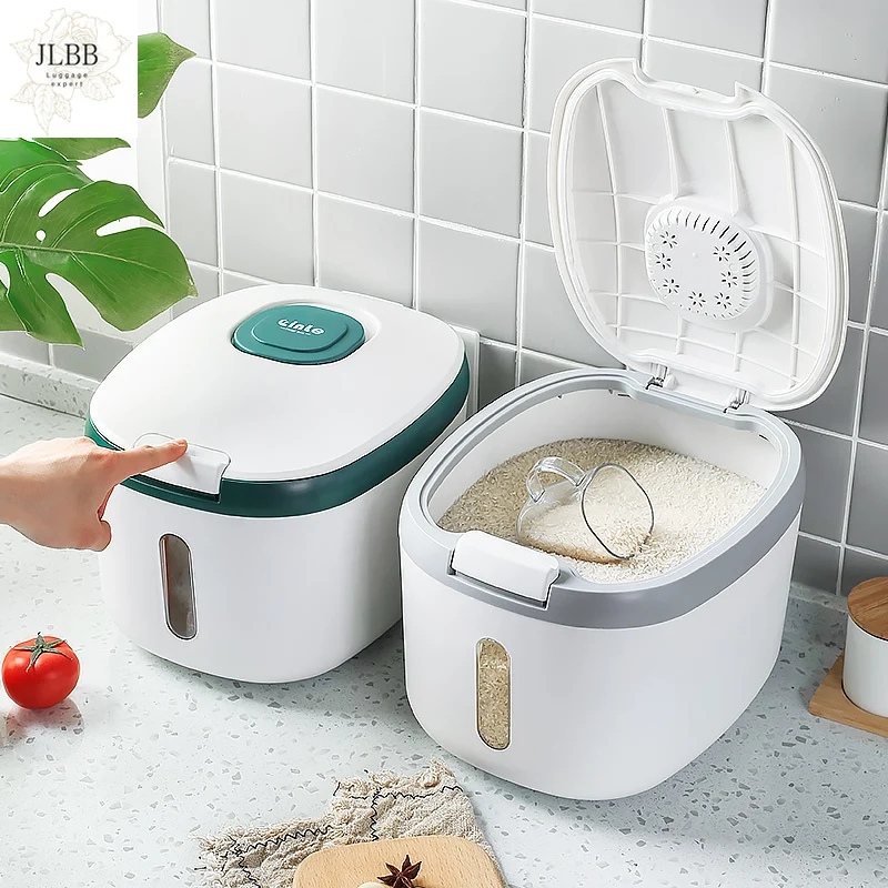 

10KG Kitchen Collection Nano Bucket Insect-Proof Moisture-Proof Sealed Rice Cylinder Grain Dog Food Household Storage Rice Box