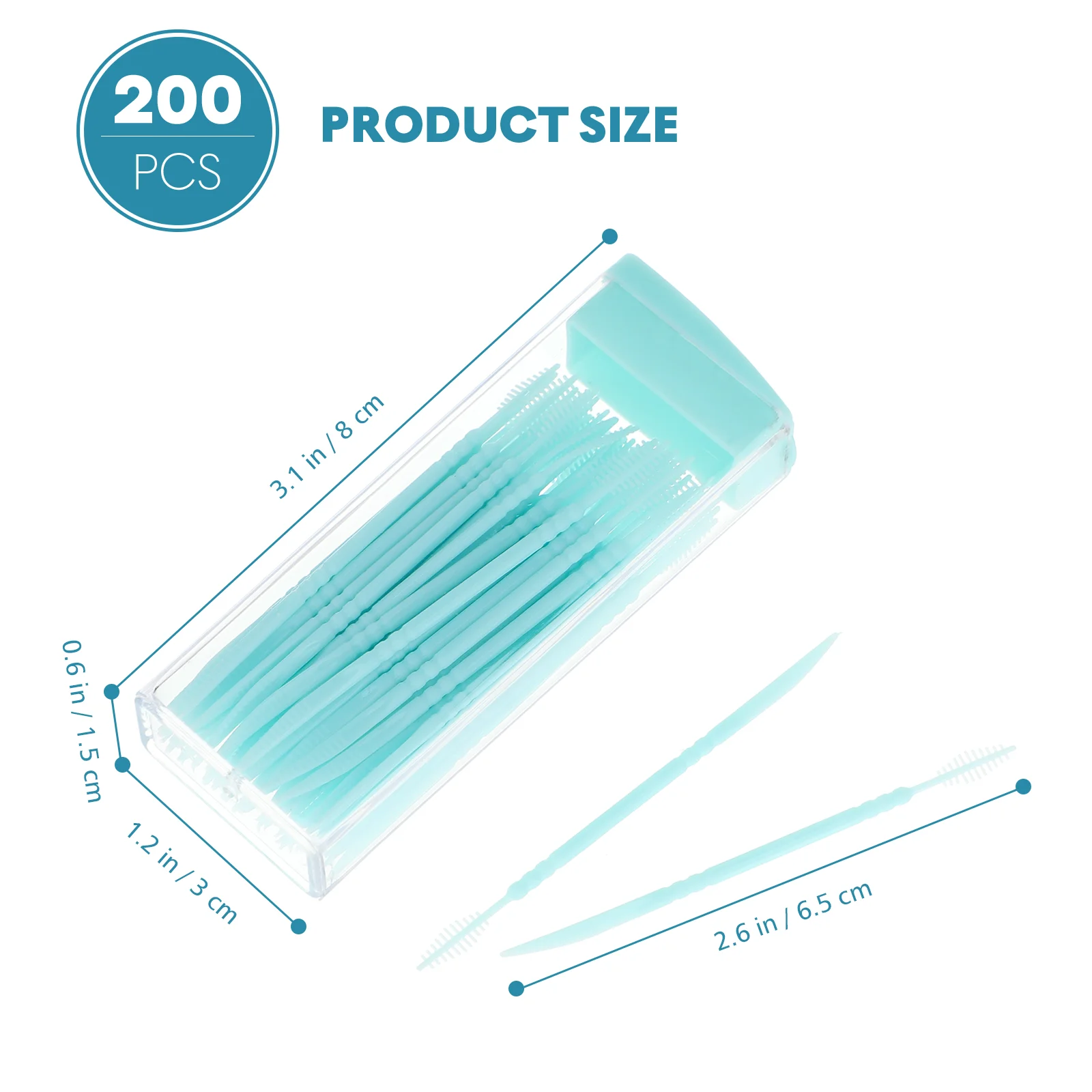 Healifty 200 шт. зубная нить с двойной головкой зубочистки щетка для ухода за полостью