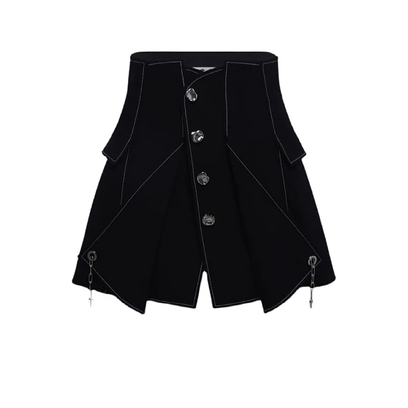 

Newest Women‘s A-Line High Waist Gothic Mini Punk Y2K E-girl Aesthetic Irregular Short Skirt Vintage Harajuku Streetwear