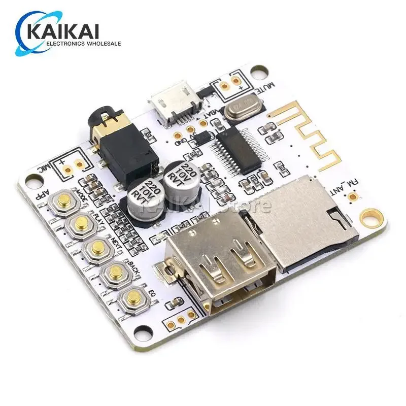 Плата аудиоприемника Bluetooth с USB-картой TF слотом для декодирования