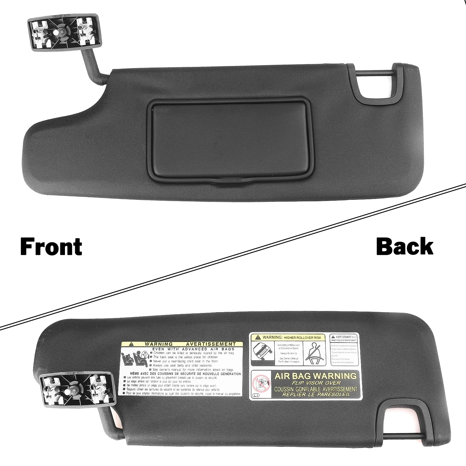 Для Jeep Wrangler JK 2007-2018 левый передний солнцезащитный козырек водителя с зеркалом