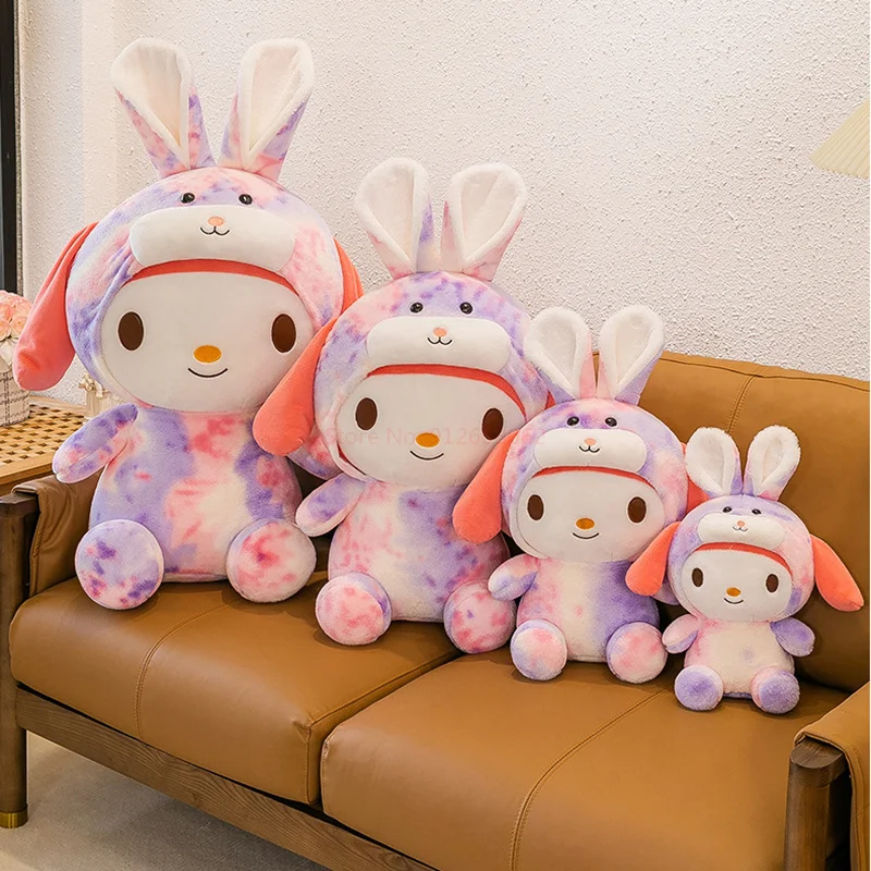 Sanrio мультфильм Kuromi My Melody Cinnamoroll понравико помпон пурин Радужная плюшевая кукла