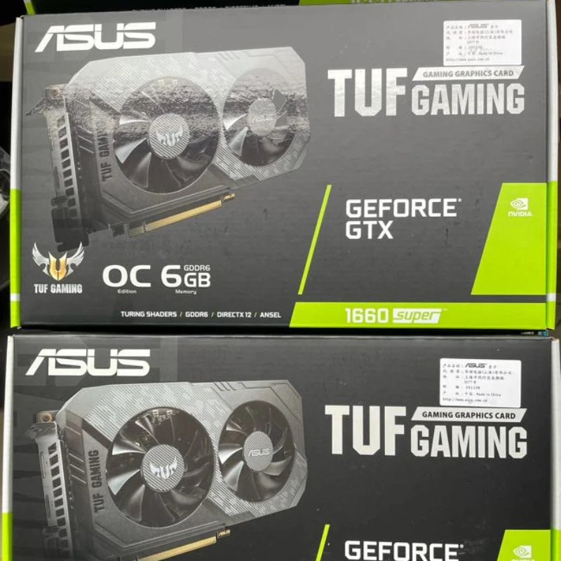 

TUF-GTX1660S-O6G-Gaming двойная видеокарта