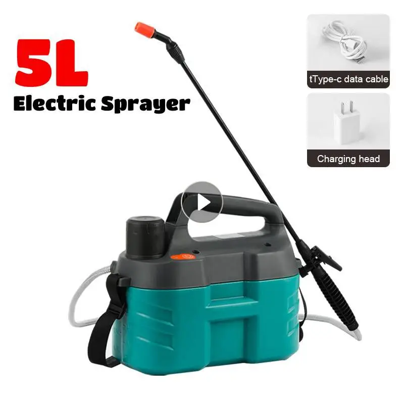 

5L Electric Water Sprayer Practical Flow Adjustable Flower Sprinkler Rechargeable Plant Sprayer Garden Supplies For Yard Supplie