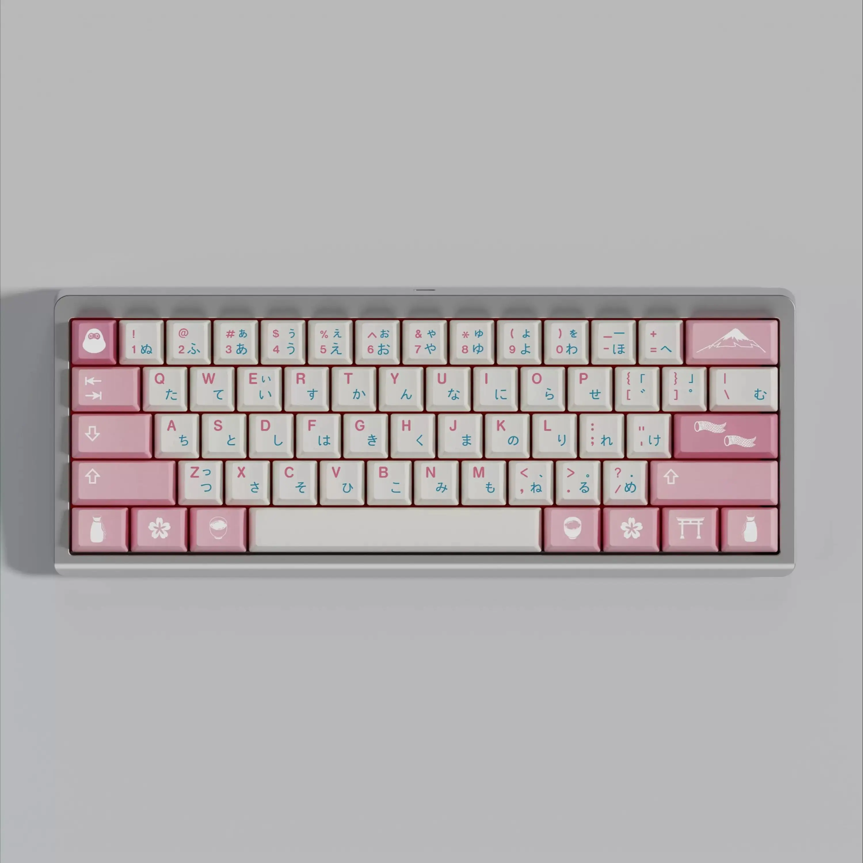 Набор розовых колпачков для клавиш PBT Sakura Cherry Profile сублимационная крышка