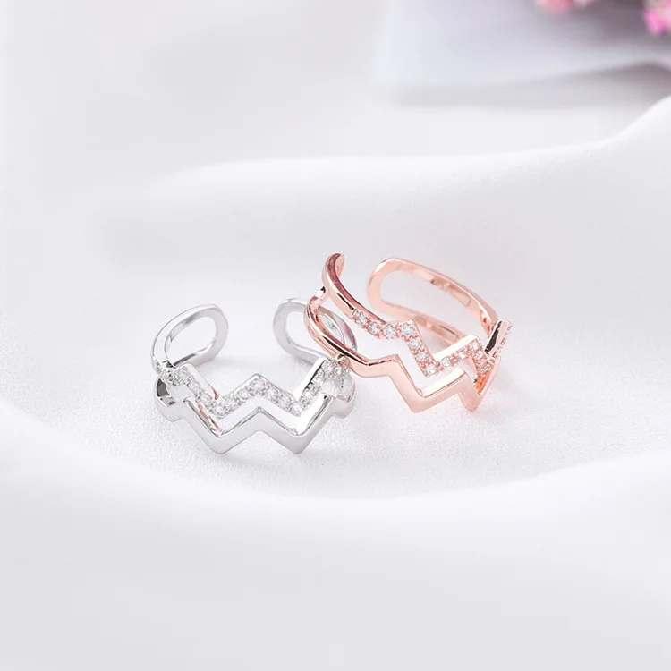 

2022 Korean New Wave Double-layer Ring Fashion Temperament Simple Versatile Open Ring Female Jewelry