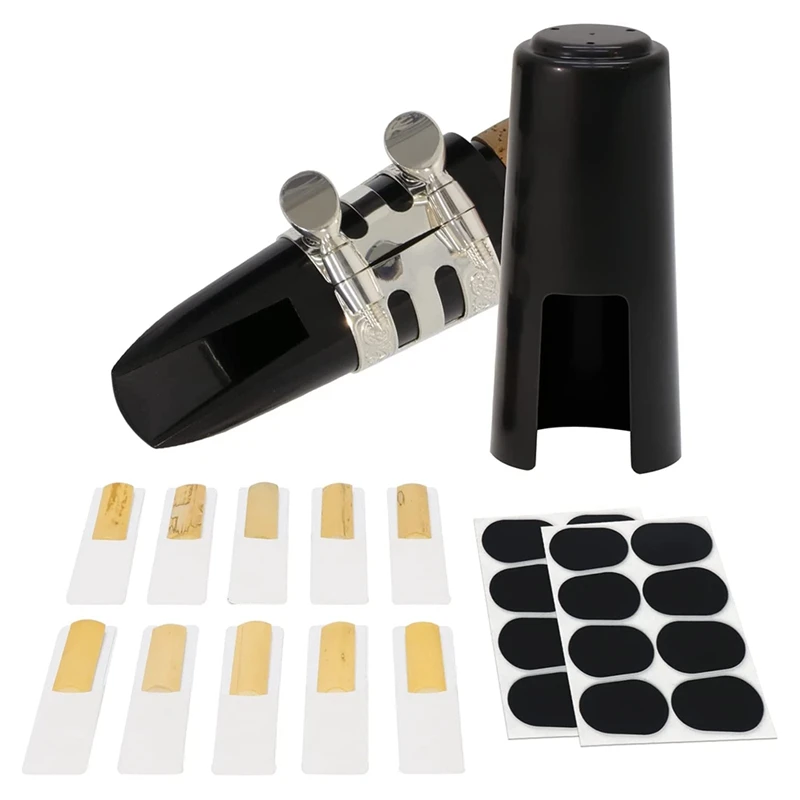 

29 Pcs Bb Clarinet Mouthpiece Kit Includes Ligature, Mouthpiece Cushions, Clarinet Reeds 2.5 And Black Plastic Cap