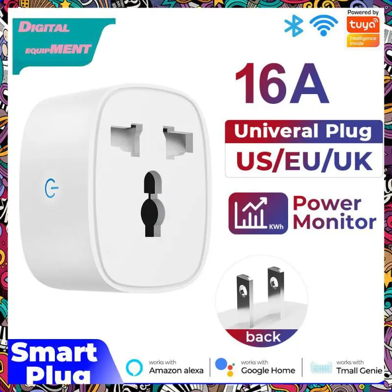 

Smart Home Wifi Smart Plug Mobile Phone Voice Timing Voice Control Us Graffiti Wifi Smart Home Plug Control Mobile Phone 16a Us