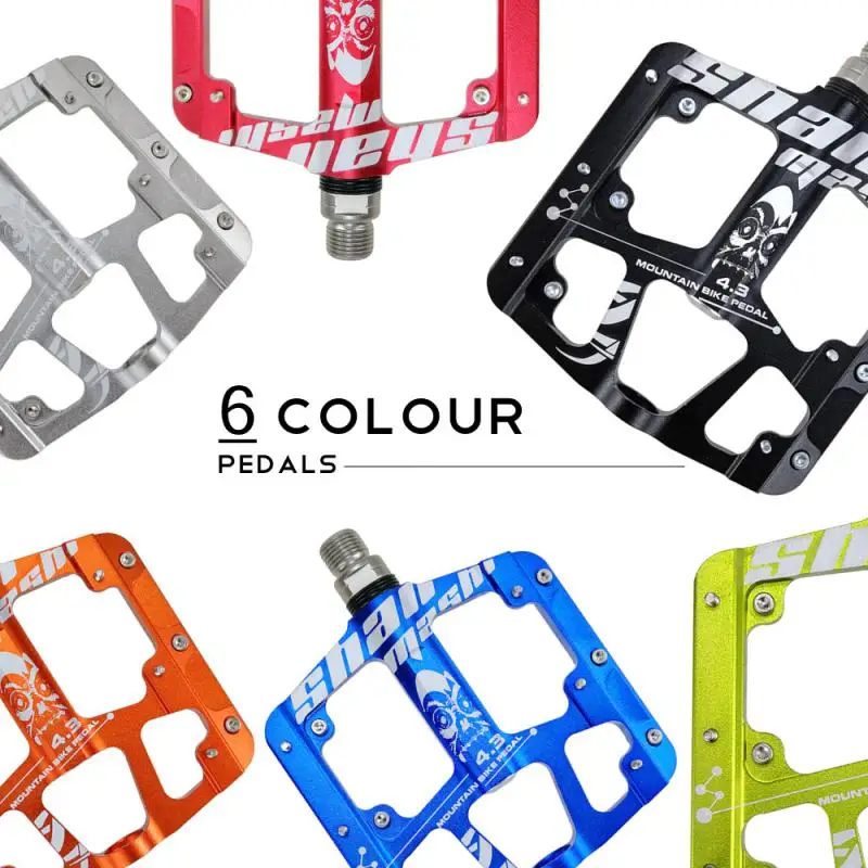 

Mountain Non-Slip Bike Pedals Platform Bicycle Flat Aluminum Alloy Pedals 3 Bearings Pedals for Road MTB Ultra-light Green