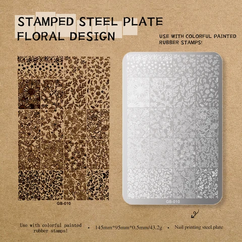 Пластина для штамповки ногтей Nibiru DU  из нержавеющей стали