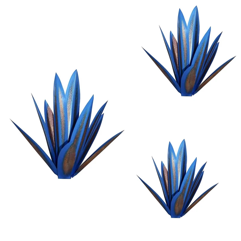

Tequila Rustic Sculpture Metal Agave Plant Rustic Hand Painted Garden Ornaments Outdoor 27Cm
