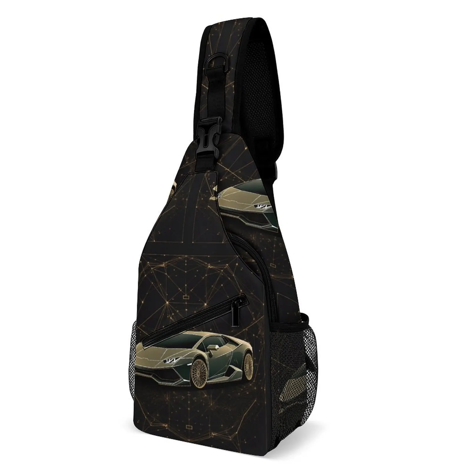 

Noble Sports Car Shoulder Bags Minimalist Art Astro Geometry Fishing Chest Bag Boy Sports Sling Bag Streetwear Crossbody Bags