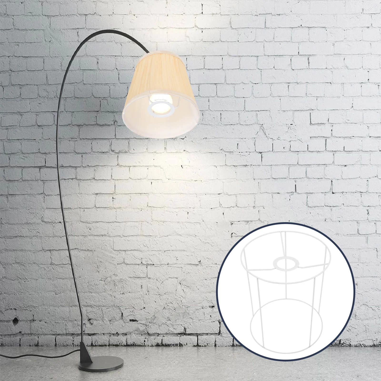 

Lamp Lampshade Frame Shade Light Wire Cage Guard Diy Metal Iron Bracket Holder Ring Rack Vintage E27 Chandelier Woven