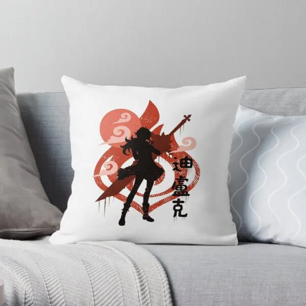 

Genshin Impact Diluc Ragnvindr Cushion Cover Sofa Dog Pillow Cover Home Decoration Sofa Chair Car Decorative Pillows Pillowcase