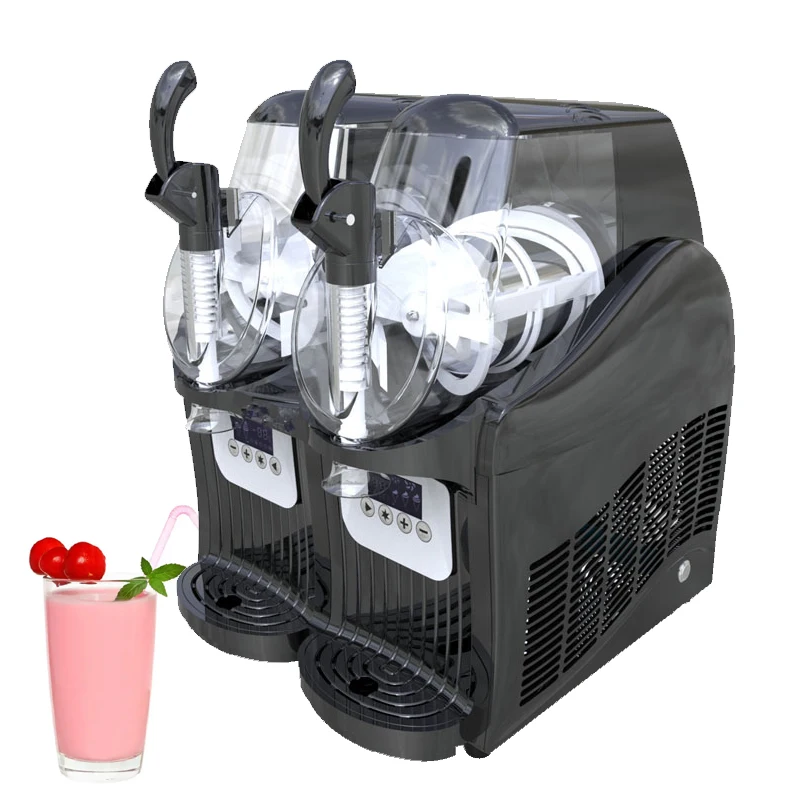 

2 Tank Electric Automatic Slushy Machine Snow Melting Machine Frozen Drink Beverage Dispenser Commercial