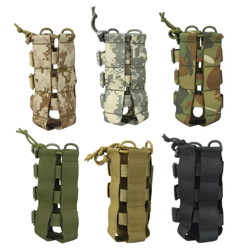 

Tactic Water Bottle Pouch Bag Molle Bottle Holder BagWaterproof Bottle Adjustable Drawstring Webbing Bottle Bag 57QC