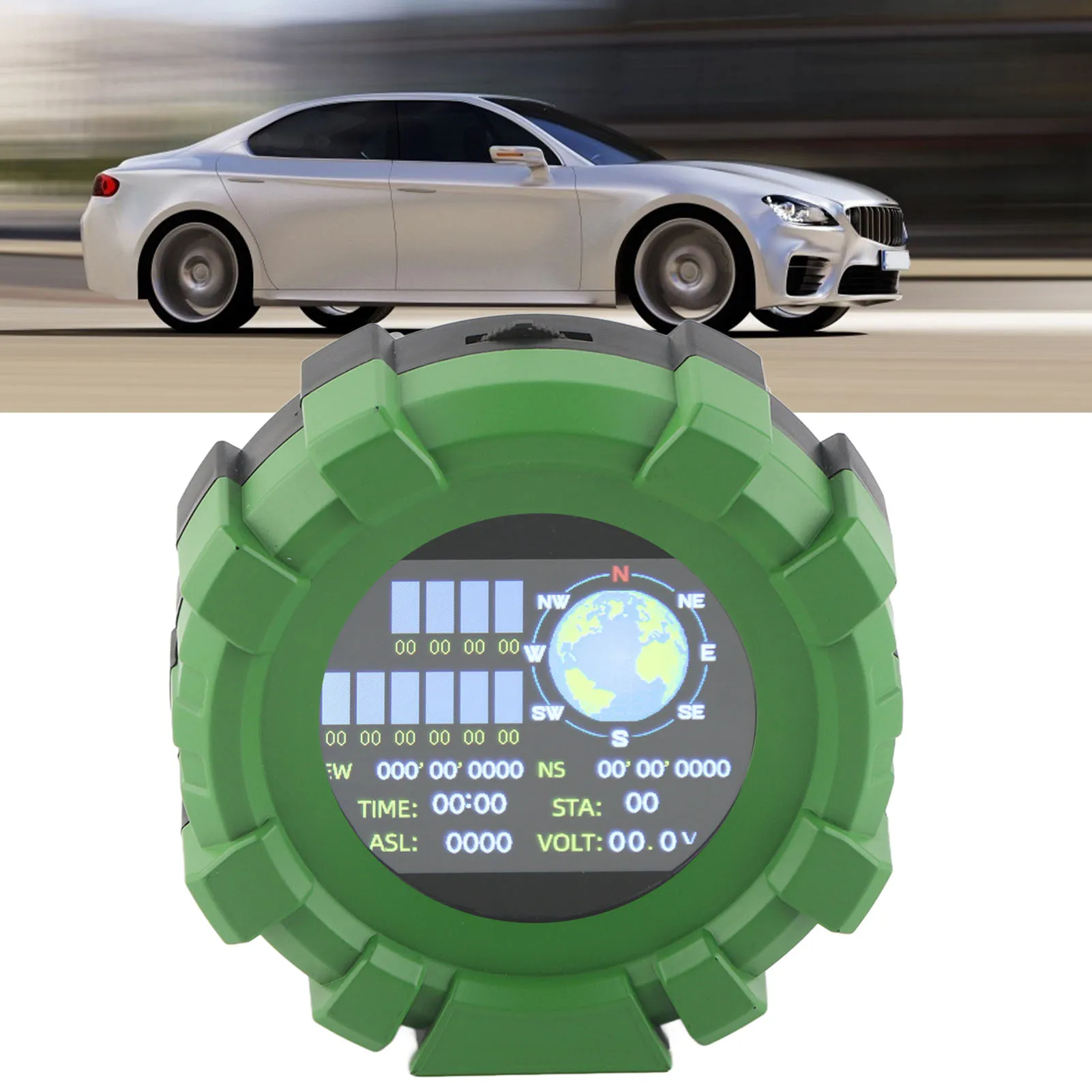 Автомобиль HUD Дисплей Интеллектуальный высотный компас Вождение миль Время