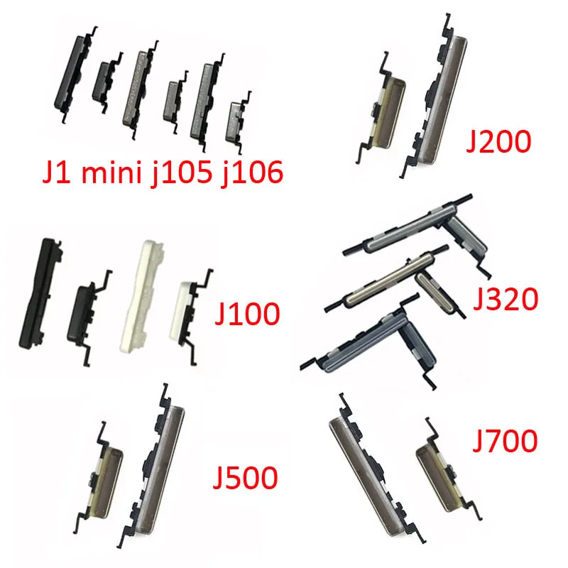 20 комплектов кнопки питания телефона для Samsung Galaxy J1 mini J105 J106 J100 J200 J320 J500 J700 Корпус рамка ВКЛ./ВЫКЛ. Боковая кнопка