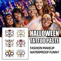 temporary face tattoo vivid appearance long lasting cosplay props floral rose party costume face temporary stickers for party