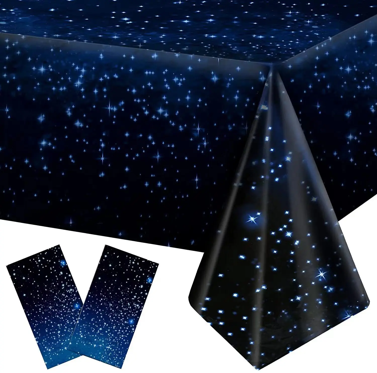 Одноразовая скатерть с изображением звездного неба, декоративное украшение для стола в стиле Галактики, с украшением для вечеринки в честь Дня Рождения Одноразовая скатерть с изображением звездного неба, декоративное украшение для стола в стиле Галактики, с украшением для вечеринки в честь Дня Рождения
