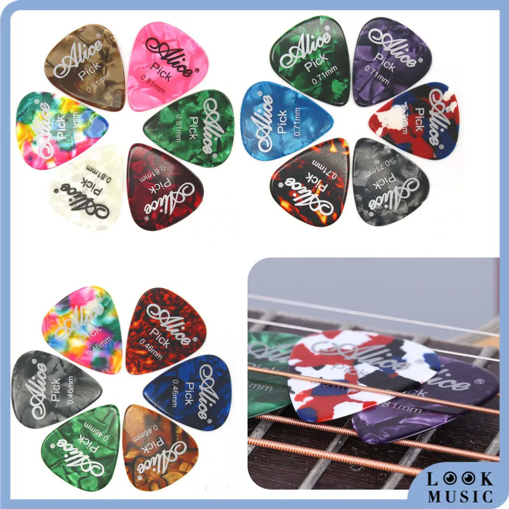 

LOOK 6pcs Alice Celluloid Guitar Picks 0.71mm Mediator Thickness Acoustic Electric Guitar Picks Plectrums Guitar Accessory