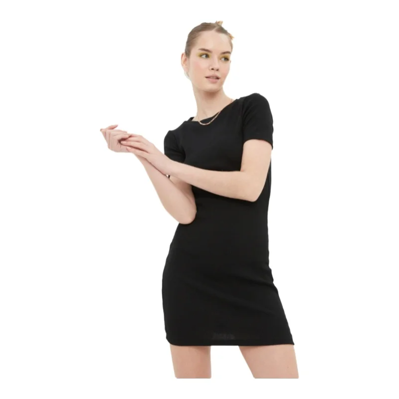 Trendyol TYZA Женские платья Повседневное простое трикотажное облегающее платье со