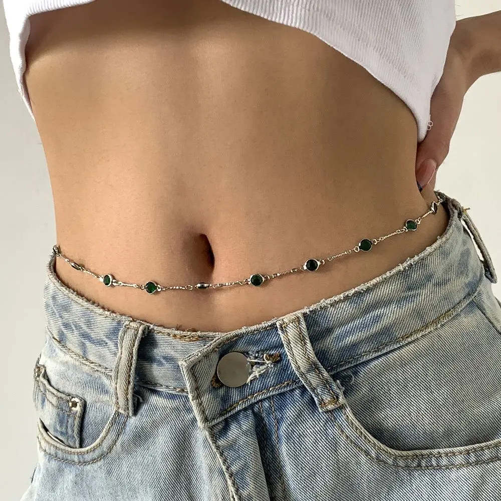 

Sexy Rhinestones Crystal Harness Waist Chain Bohemian Colorful Rice Beads Summer Beach Belly Chain Female Bikini Body Jewelry