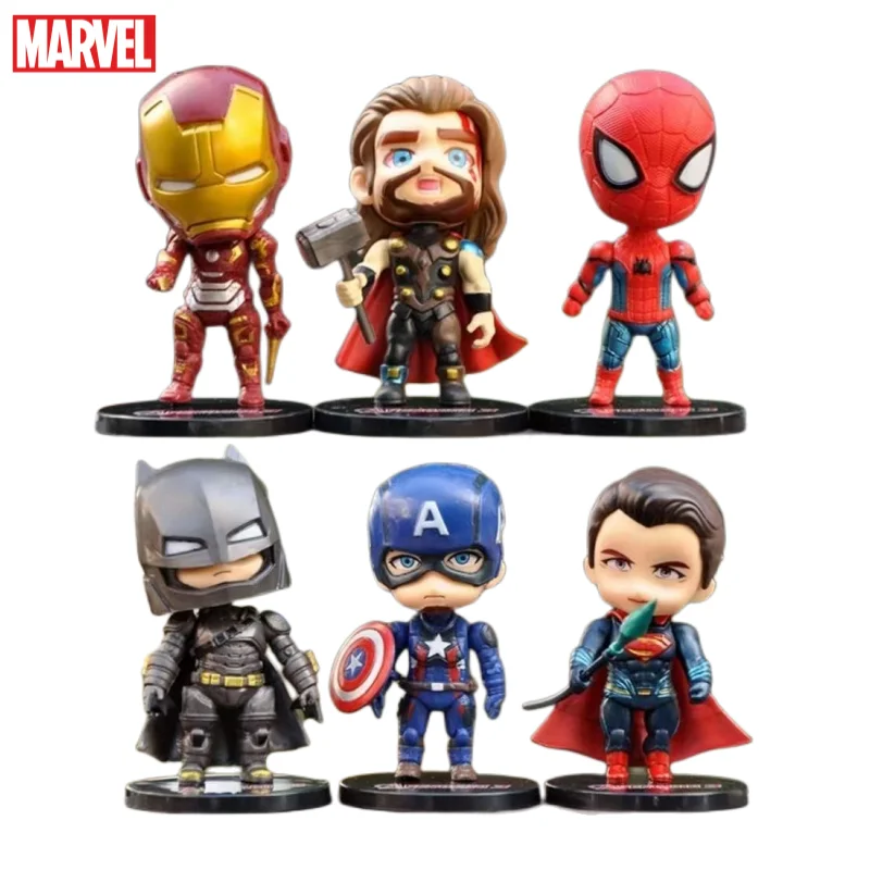 

Marvel Spiderman Iron Man Captain America Thor Anime Peripheral Hand-made Decoration Blind Box Creative Model Surprise Gift Box