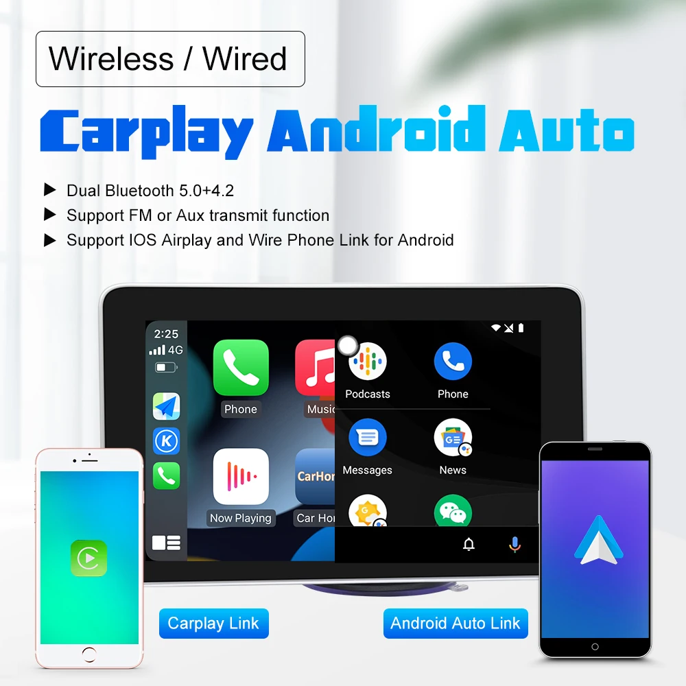 Беспроводной Carplay Android автомобильный планшет портативный мультимедийный плеер 7 5