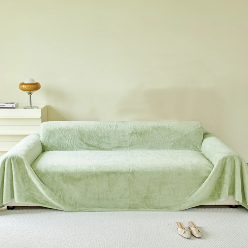 Роскошное плюшевое полотенце для дивана с чехлом домашнего офиса устойчивое к