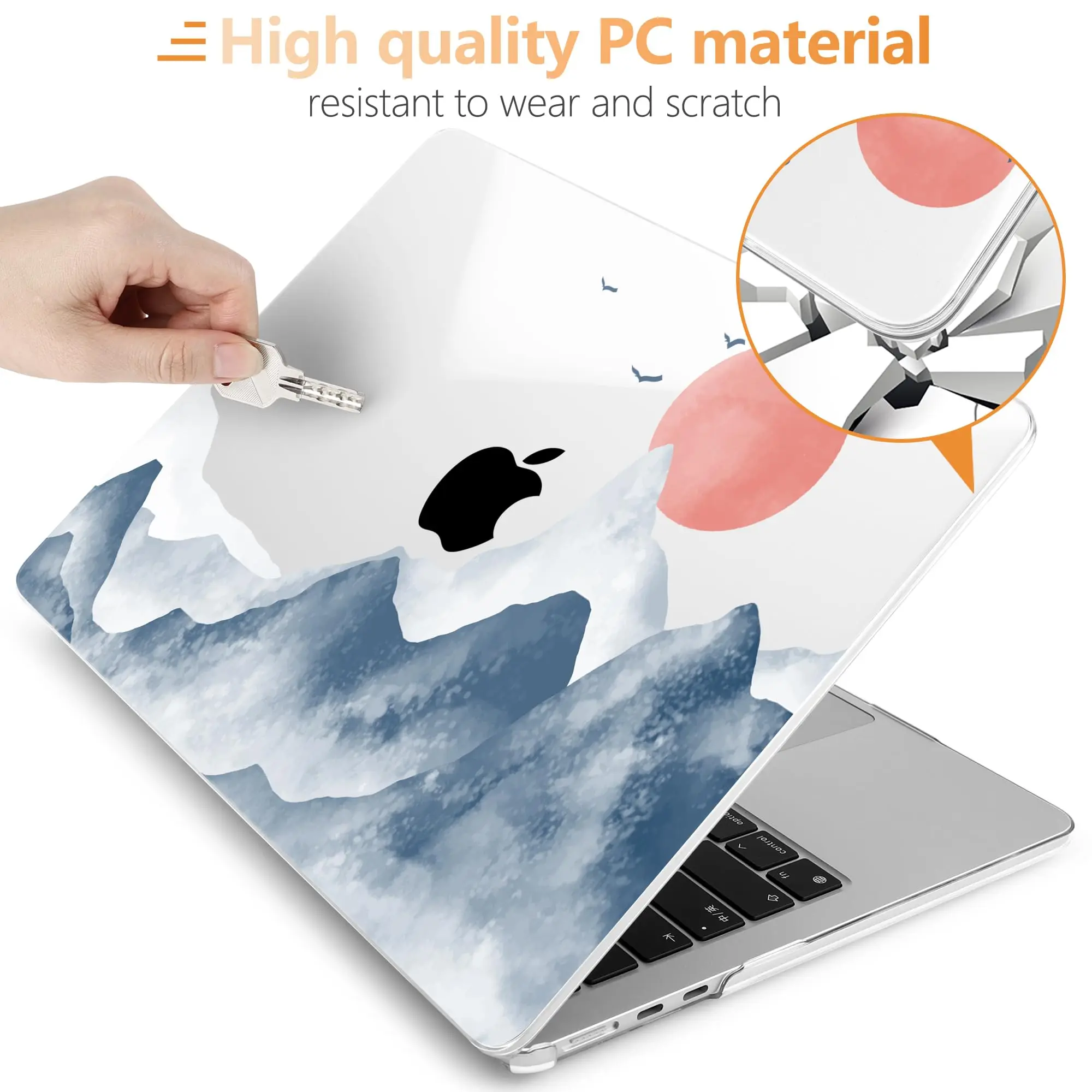 Жесткий чехол для Macbook Pro 14 16 M3 A2991 2918 A2992 2023 M2 Air 15