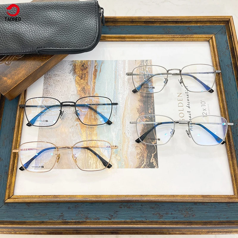

Luxury Brand Super Light Titanium Frame Myopic Glasses for Men And Women Computer Eyeglasses Top Quality Small Square Eyewear
