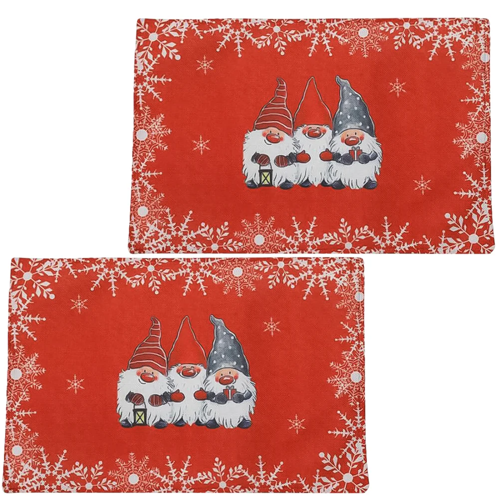 

Tablechristmas Placemats Supplies Mats Accessory Holiday Party Hristmas Placemat Plates Mat Room Dining Dish Household Pads