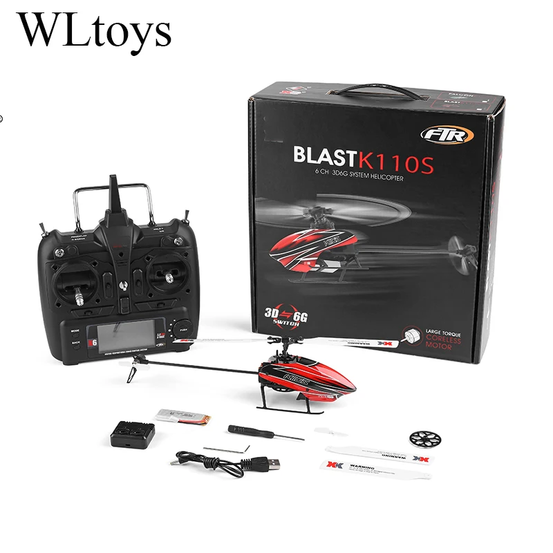 Parkten оригинальные Wltoys K110s RC вертолет 2,4 ГГц 6 каналов 3D/6 ГГц система освещения игрушечный летательный аппарат Дрон с дистанционным управлением
