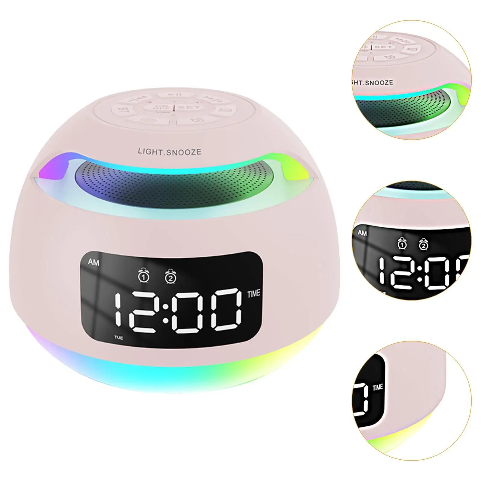 Цифровой будильник с орнаментом и динамиком современный для ванной комнаты