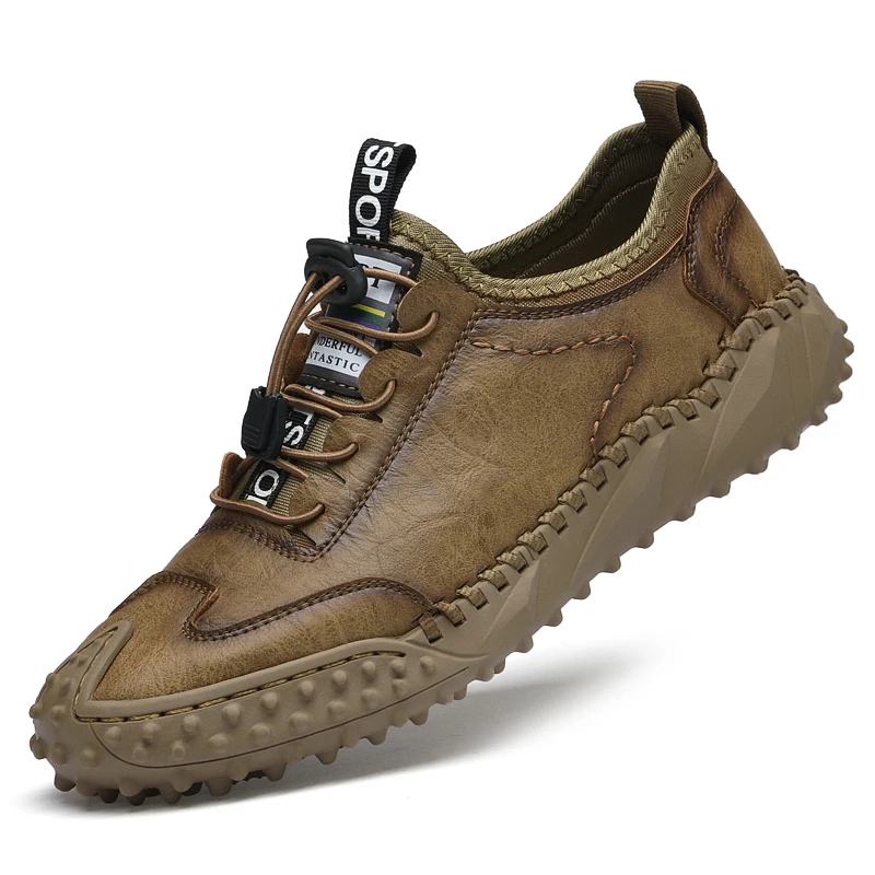 

Men's shoes spring and autumn trend non-slip soft sole fashion wear-resistant handmade sports casual leather shoes