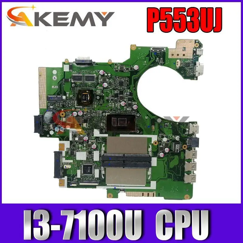 

P553UJ original notebook motherboard for ASUS PRO P553U P553UJ P553U P2540U P2540UQ P2540UV motherboard with I3-7100U 100% work