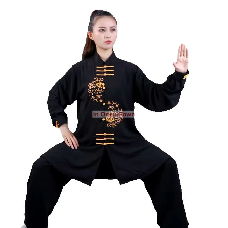 Китайский костюм Тай Чи Тан дышащая женская униформа для кунг-фу ушу боевые