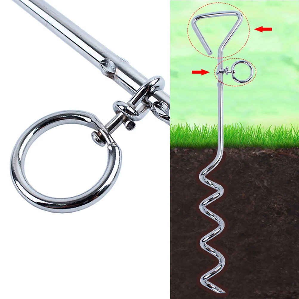 

Stake Dog Tie Out Anchor Pet Leash Spiral Grounddogs Puppy Camping Outdoor Heavy Duty Outside Cable Stakes Spikemetal Stainless
