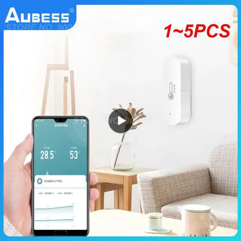 

Датчик влажности и температуры Tuya Wi-Fi 1 ~ 5 шт., умный Life APP монитор для умного дома, работает с Alexa Home, концентратор не требуется