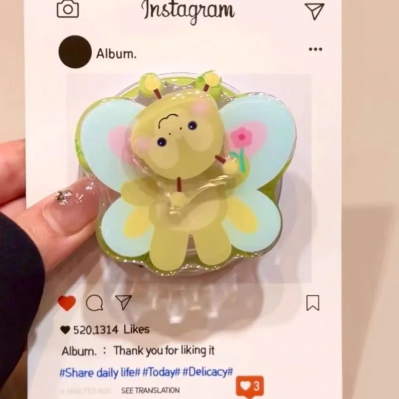 Фото Магнитный держатель для телефона Duffy Family Olu Mel 3D Butterfly, милый кавайный держатель MagSafe для всех смартфонов №5