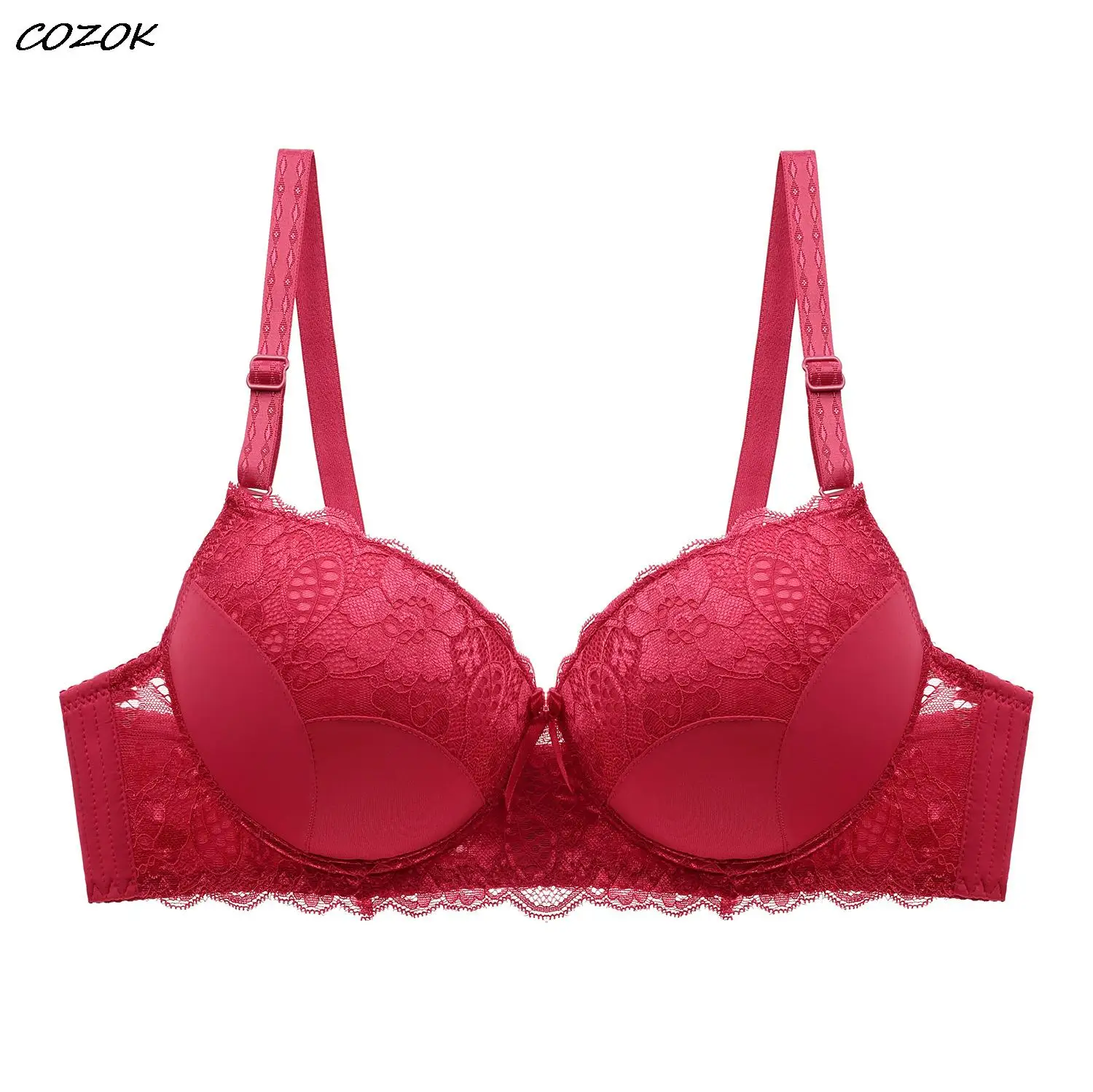 

COZOK Women's Bras Fashion Sexy Lace Push Up Plus Size Bralette Thin Bh Underwire Bras Underwire Lingerie Underwear Top C D Cup