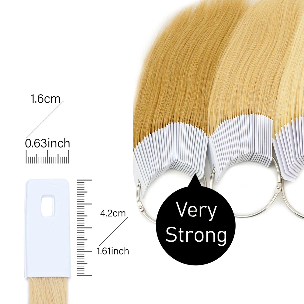 30pcs 100% human Hair Color Rings for Human Hair Extensions and Salon Hair Dyeing Practice hair test For beauty hairdressing