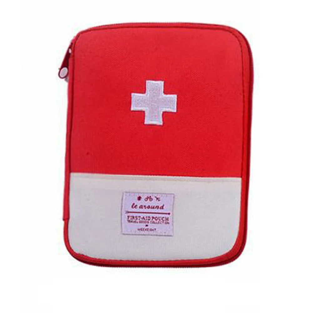 

Emergency Cotton Swab Zipper Closure Storage Bag Picnic Travel Pill Bandage Organizer Cases Outdoor Equipment Red S