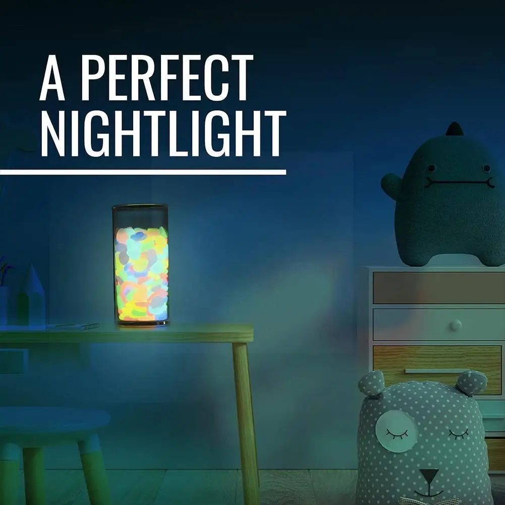 

50/100Pcs Glow in the Dark Garden Decor Luminous Stones Pebble Aquarium Tank Rocks Outdoor Decorative Decoration Pebbles Fi G7T7