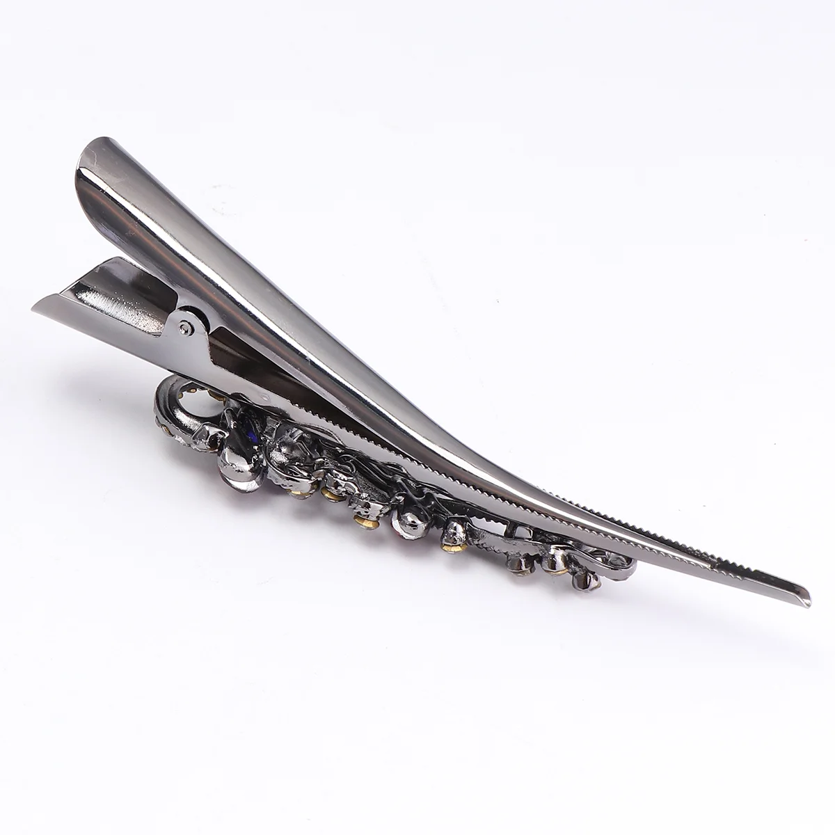 

Hair Clips Duckbill Barrettes Alligator Rhinestone Vintage Holder Clip Styling Metal Forclamp Claws Crocodile French Ponytail