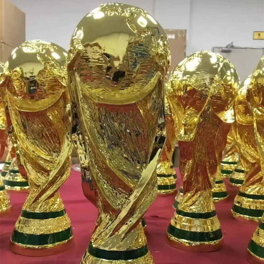 

European Golden Resin Football Trophy World Champions Soccer Trophies Football Fan Gift Souvenirs Golden Mascot Home Decoration