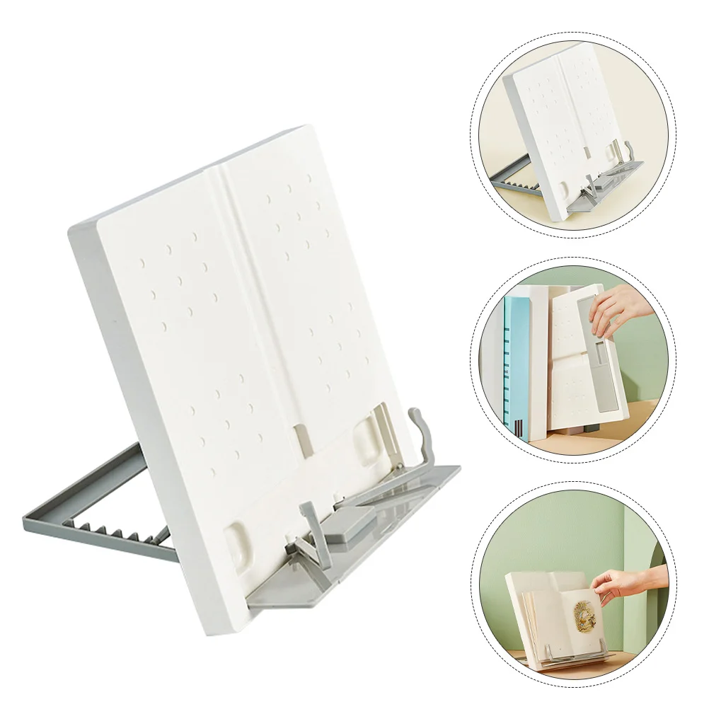 

Multi-angle Reading Rack Reading Shelf Book Stand Laptop Holder (White)