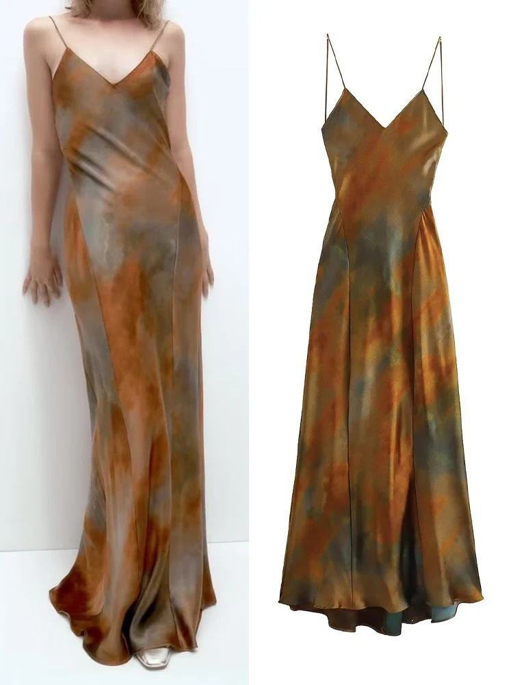 

Платье женское пляжное без рукавов, с V-образным вырезом и открытой спиной