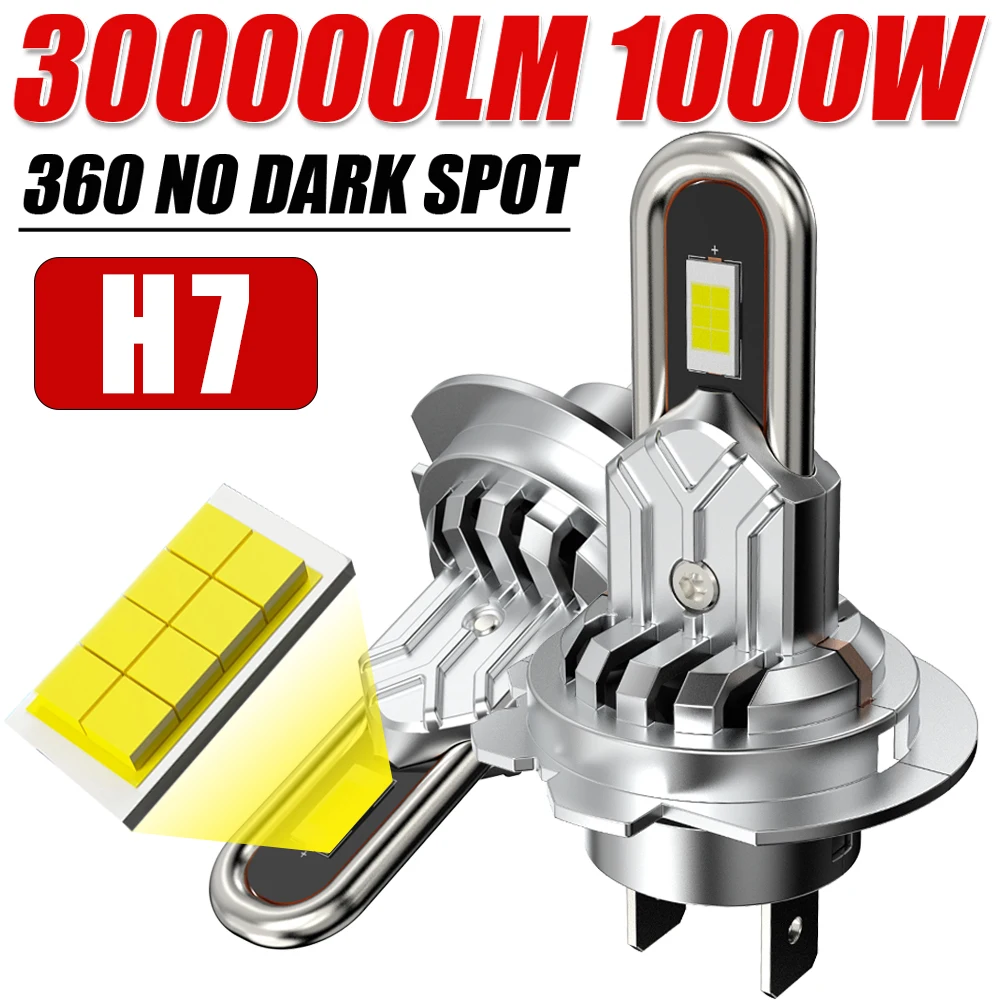 

2 шт. Turbo H7 светодиодные фары дальнего ближнего света Canbus без ошибок автомобильные фары H7 светодиодный чип CSP автомобильные фары дальнего света 1600000LM